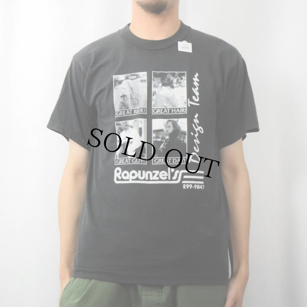 画像2: 90's Rapunzel's "Design Team" プリントTシャツ BLACK M (2)