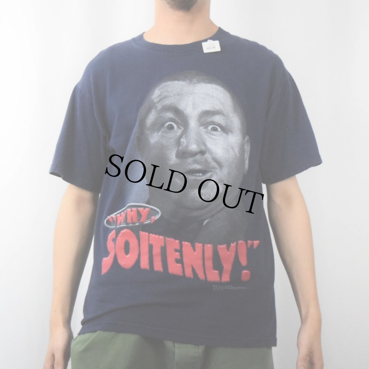 画像2: 2000's The Three Stooges コメディアンプリントTシャツ NAVY M (2)