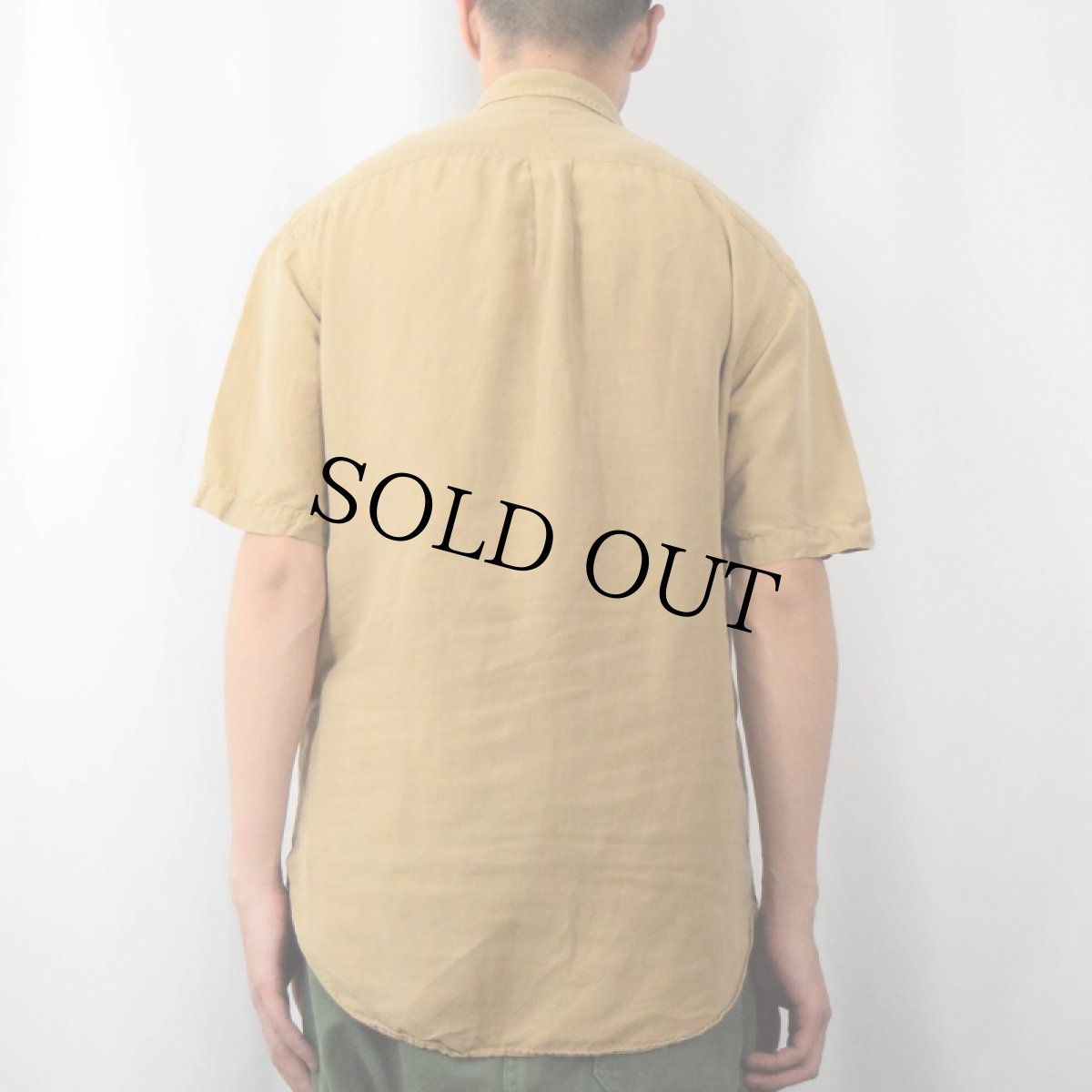 画像3: Ralph Lauren "CLASSIC FIT" ロゴ刺繍 リネン×シルク ボタンダウンシャツ M (3)