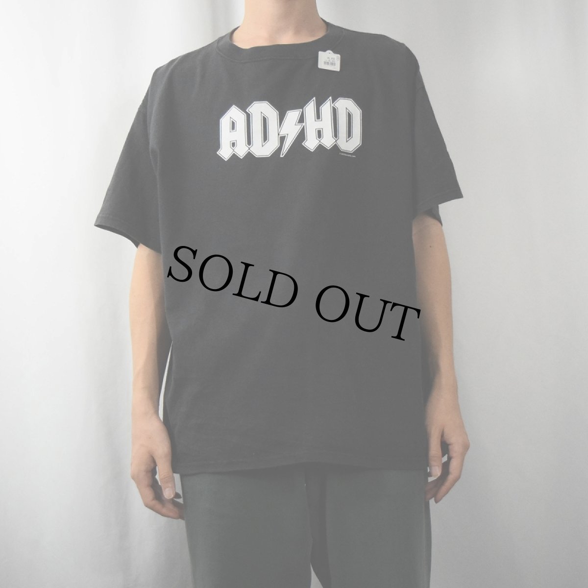 画像2: "ADHD" バンドパロディTシャツ BLACK L (2)