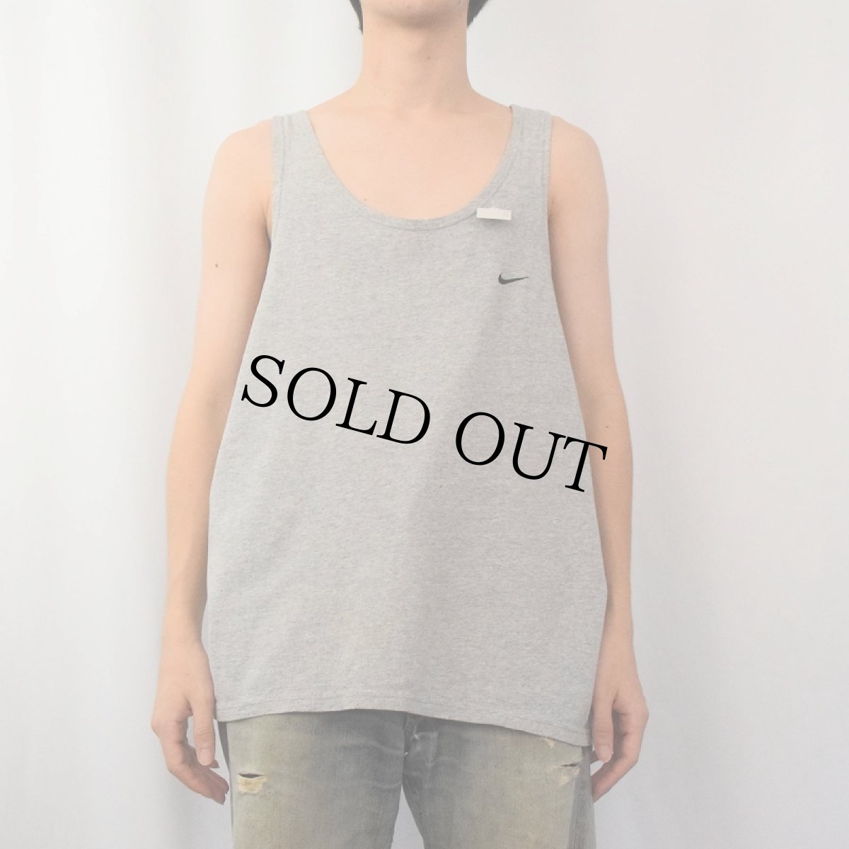 画像2: NIKE ロゴ刺繍 タンクトップ XL (2)