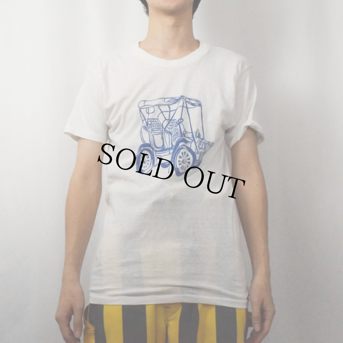 画像2: 70's〜 MAYO SPRUCE USA製 車プリントTシャツ XL (2)