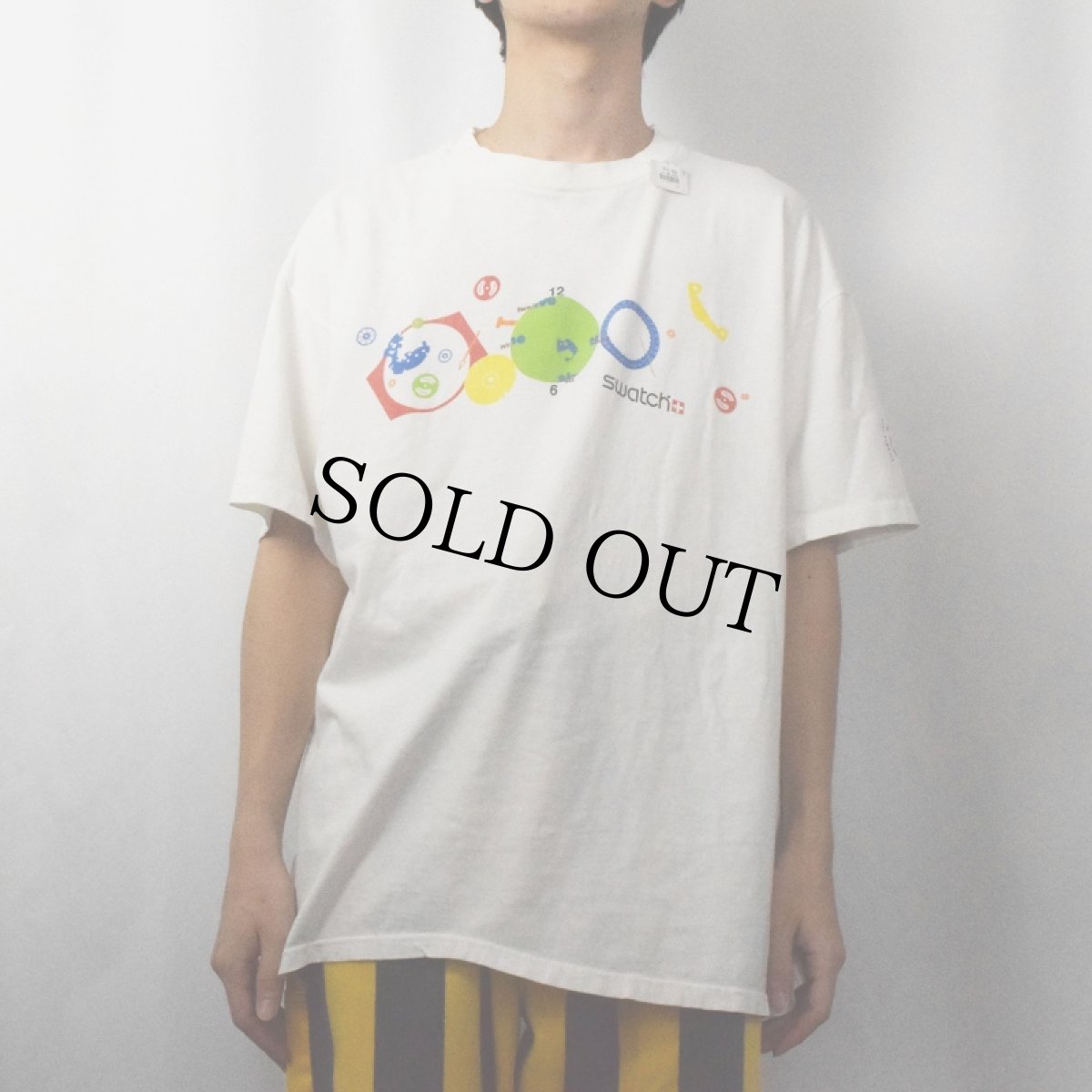 画像3: 90's swatch 時計ブランド プリントTシャツ XL (3)