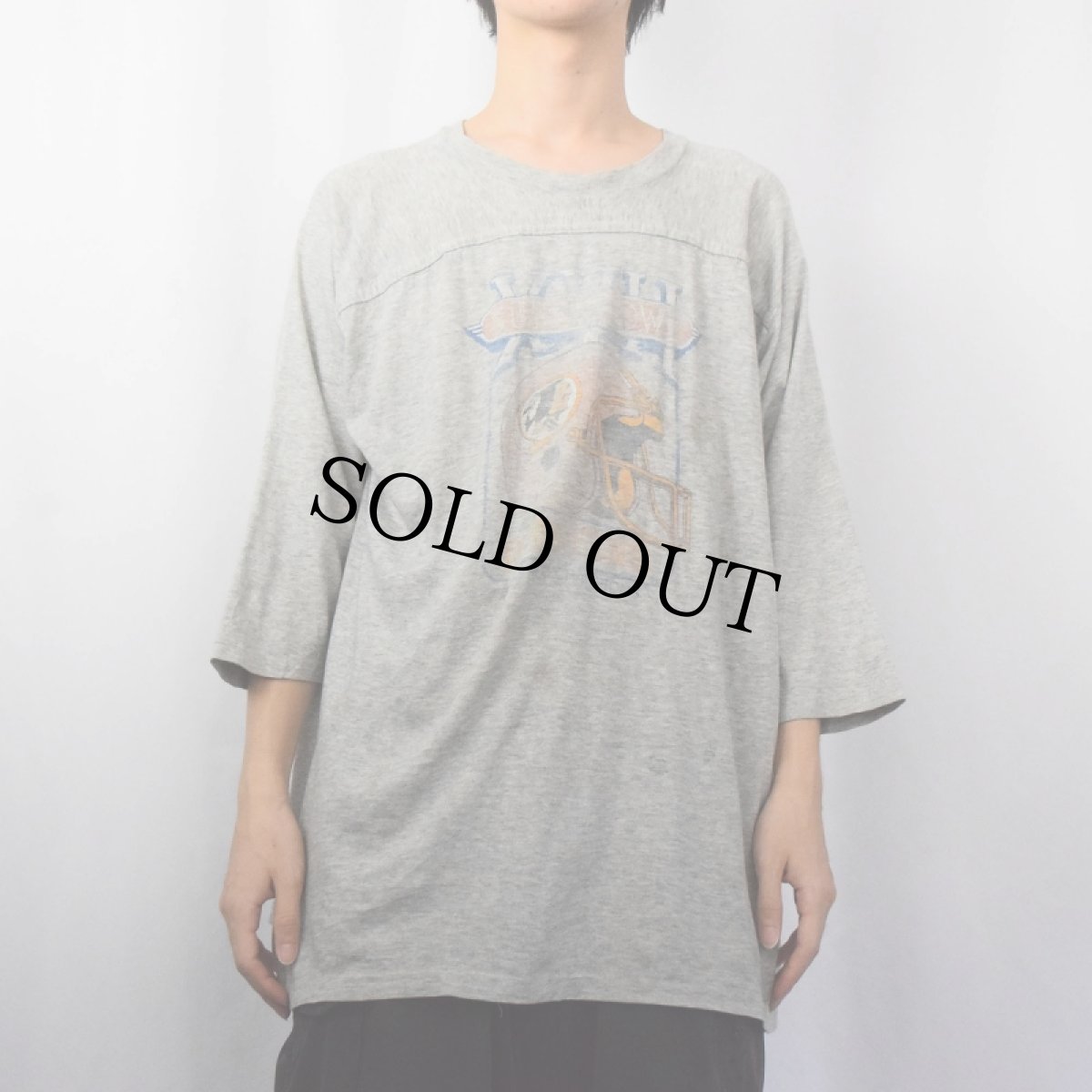 画像2: 【SALE】 80's "SUPER BOWL REDSKING" NFLチームプリント フットボールTシャツ XL (2)