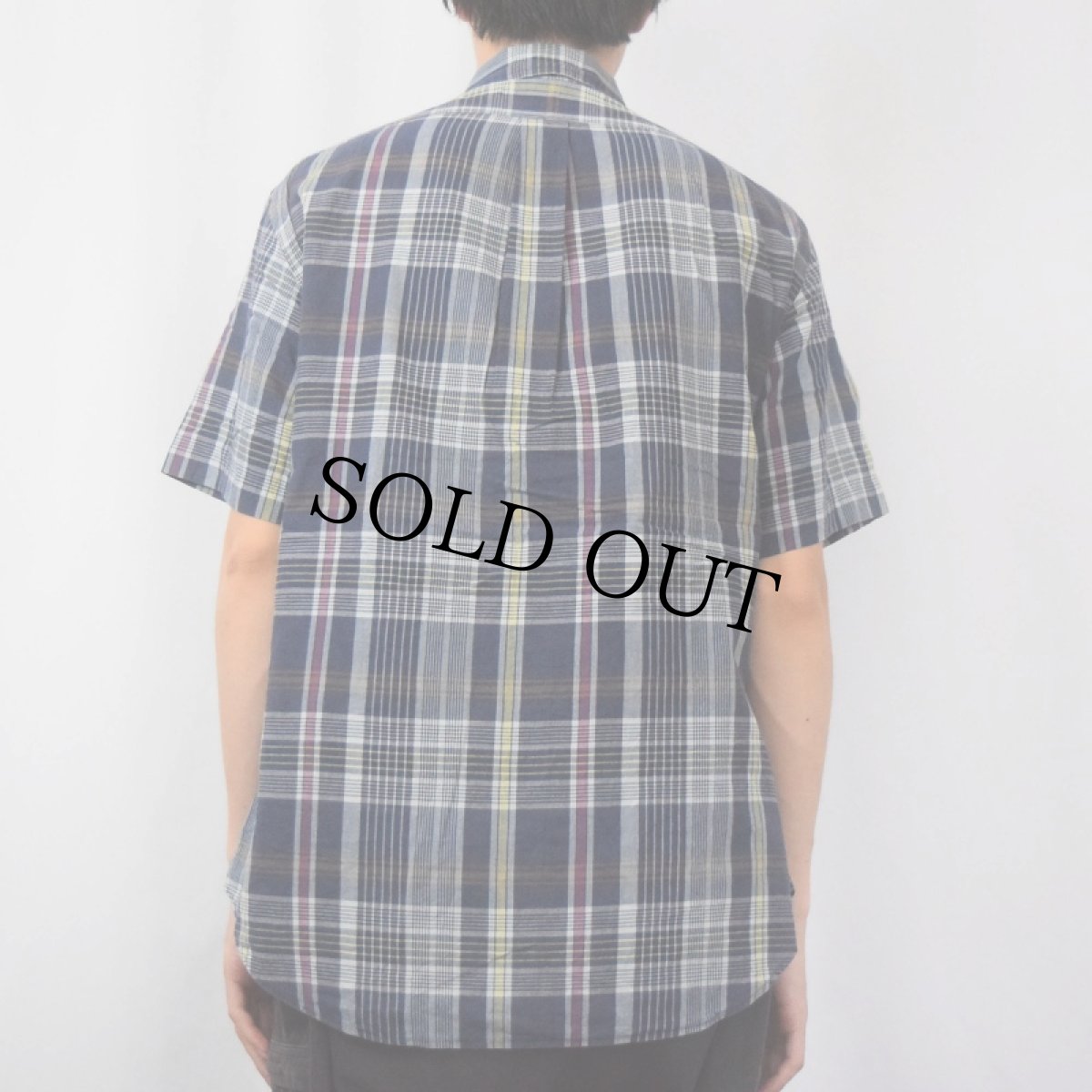 画像3: POLO Ralph Lauren インディアンマドラスチェック柄 コットンボタンダウンシャツ M (3)