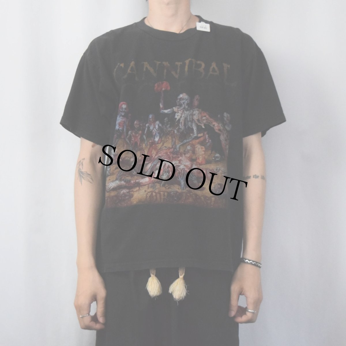 画像3: 2000's CANNIBAL CORPSE デスメタルバンドTシャツ BLACK L (3)