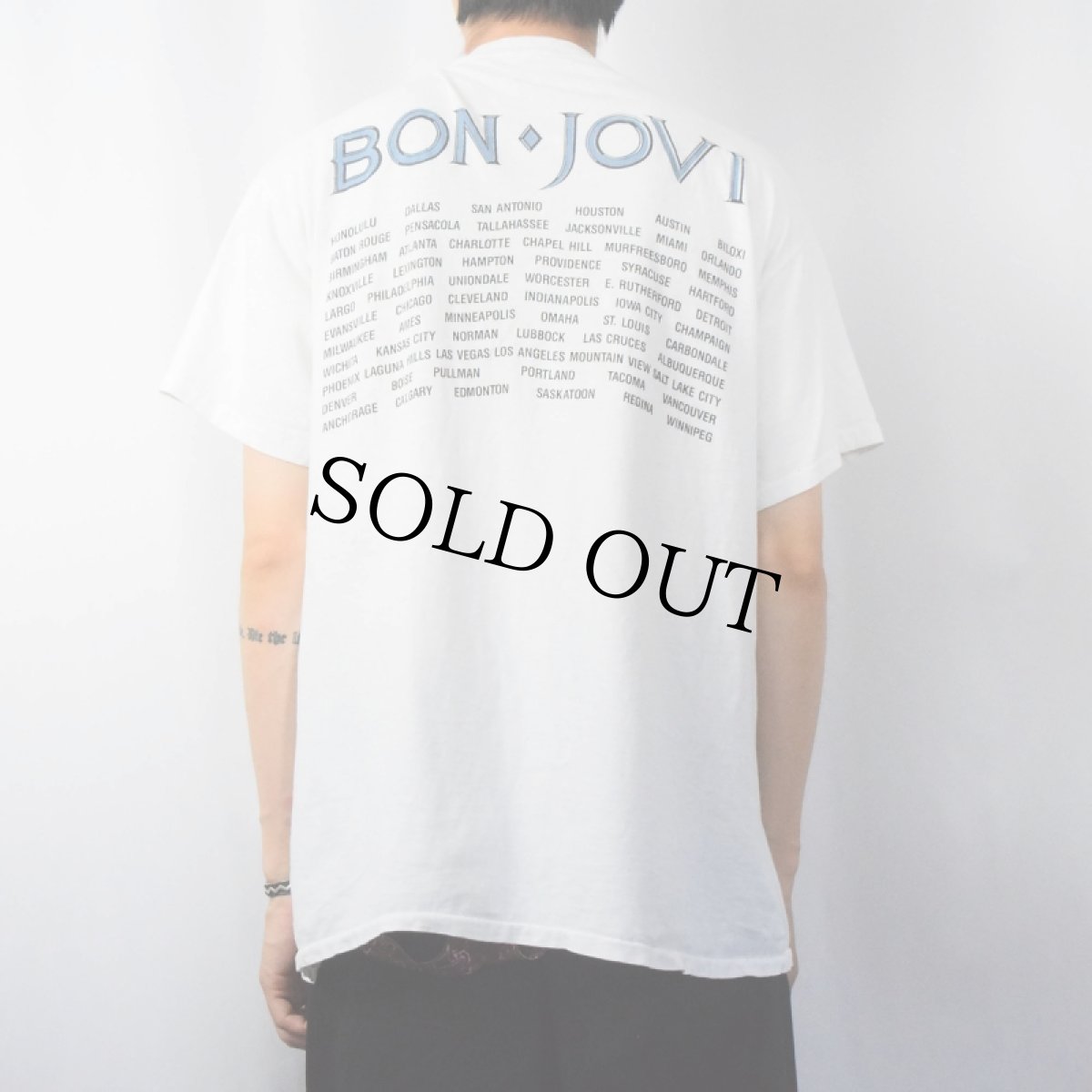 画像4: 80's BON JOVI ハードロックバンドツアーTシャツ (4)