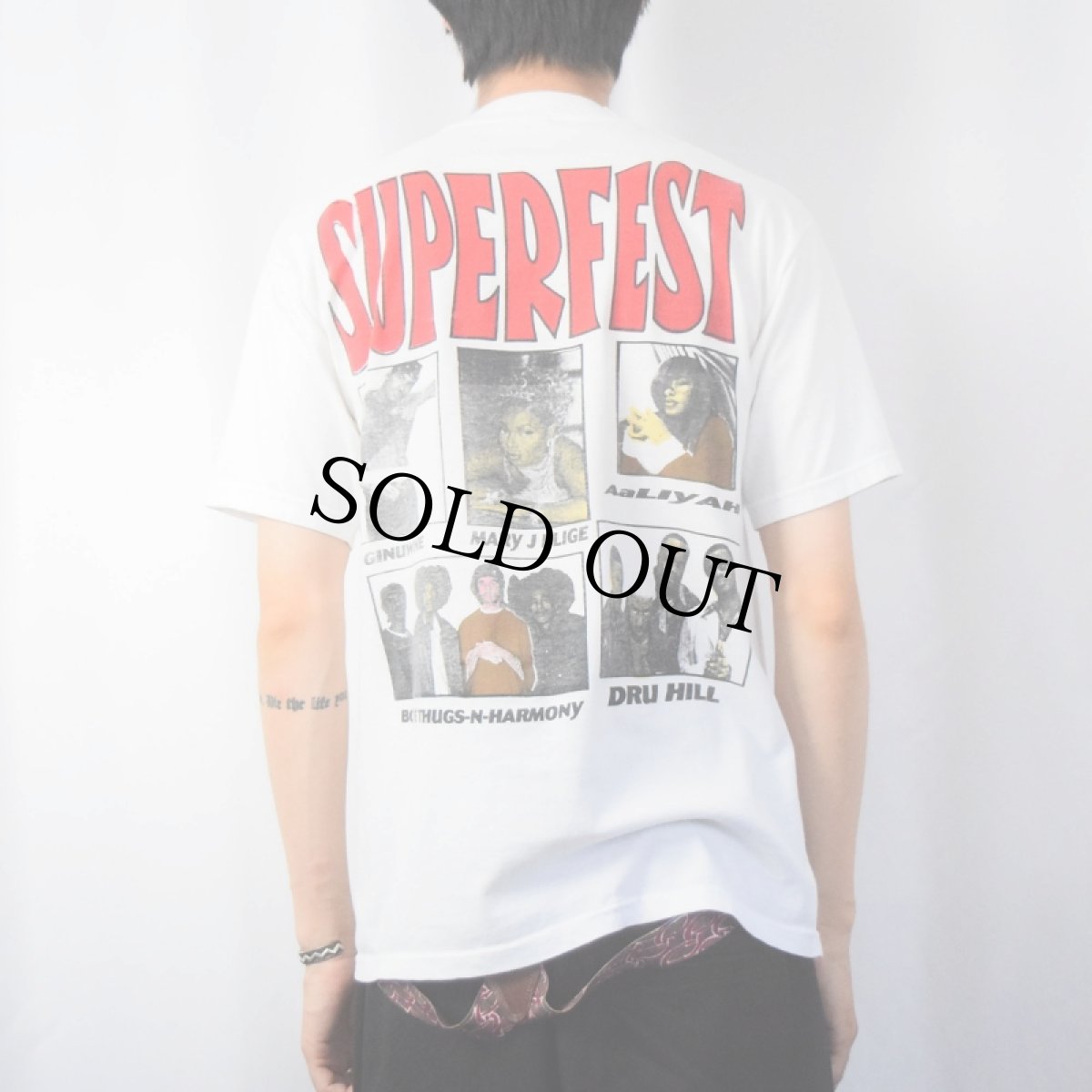 画像4: 90's〜 Bone Thugs N Harmony "ART OF WAR SUPERFEST" ヒップホップTシャツ L (4)