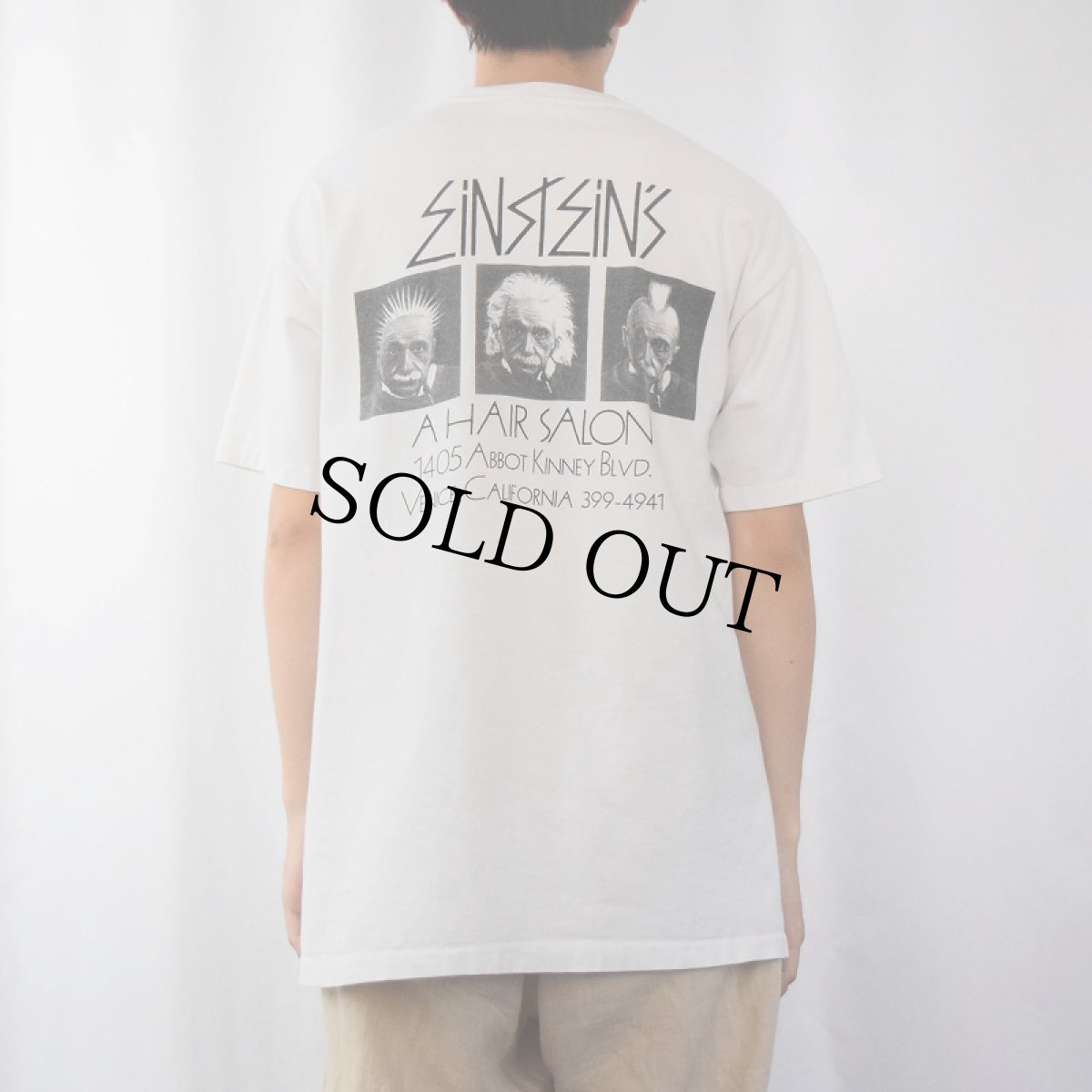 画像4: 90's Albert Einstein "EINSTEIN'S" 偉人 ファニーイラストTシャツ XL (4)