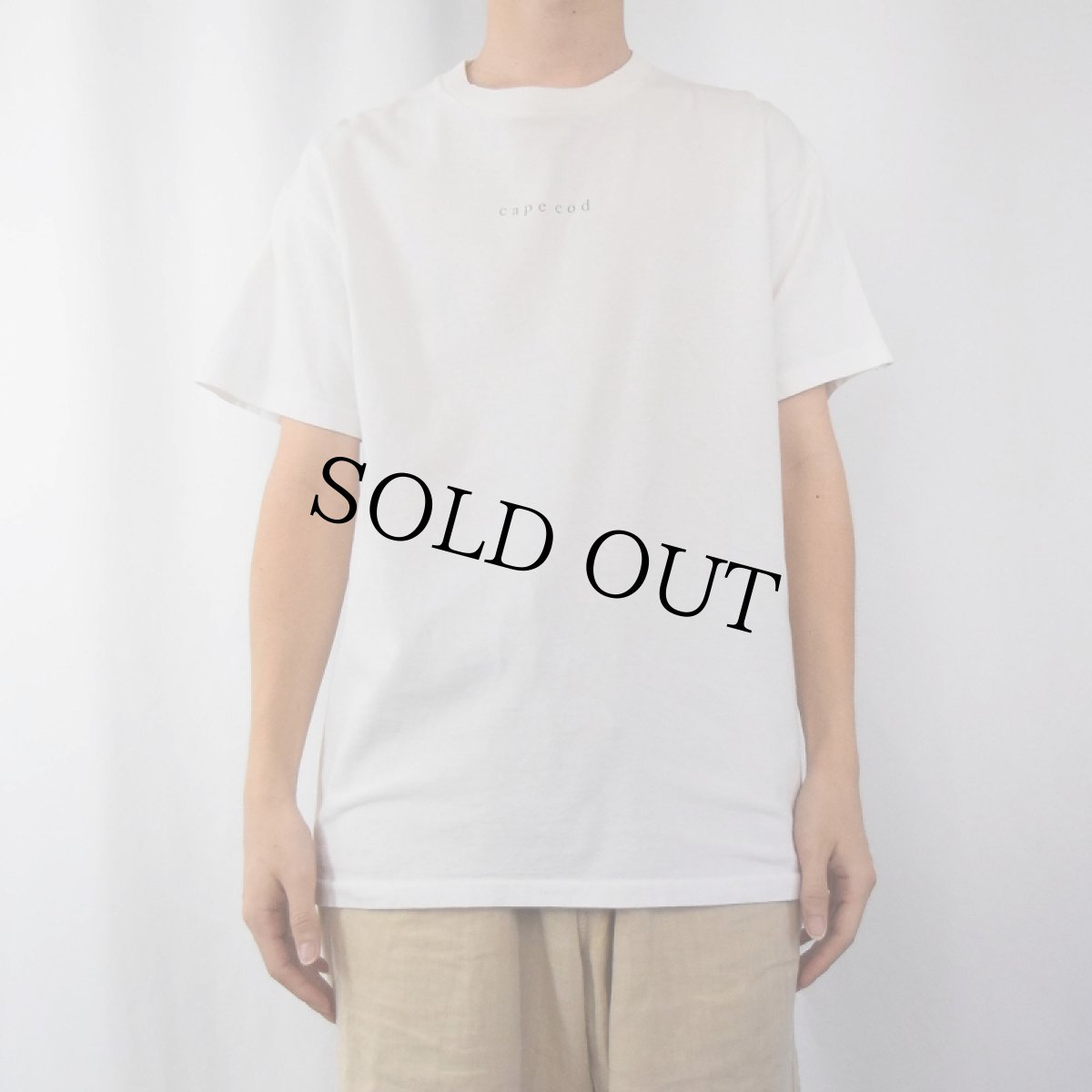 画像2: 90's "cape cod" プリントTシャツ L (2)