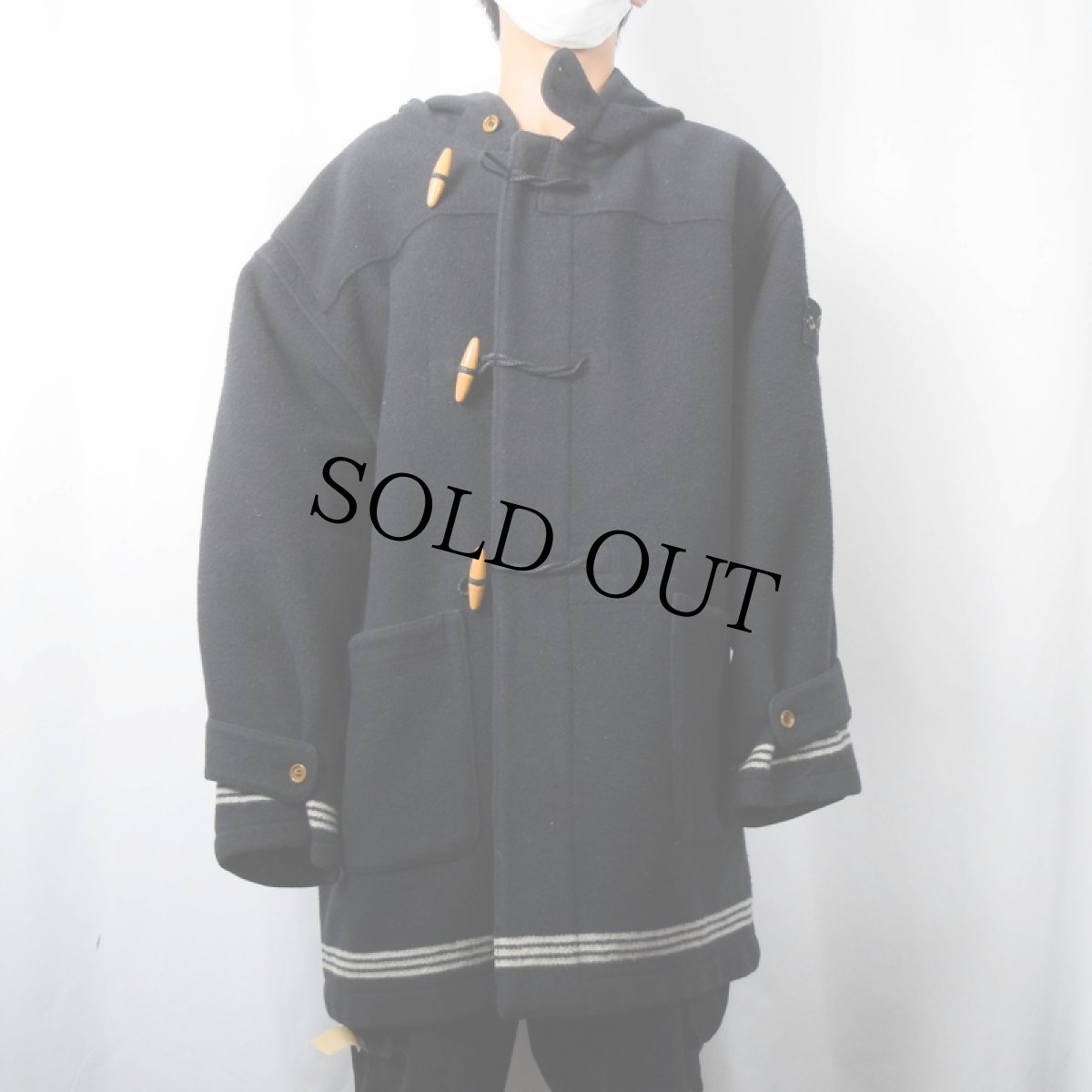 画像3: 80's STONE ISLAND "MONTGOMERY DUFFLE COAT" BLACK L (3)