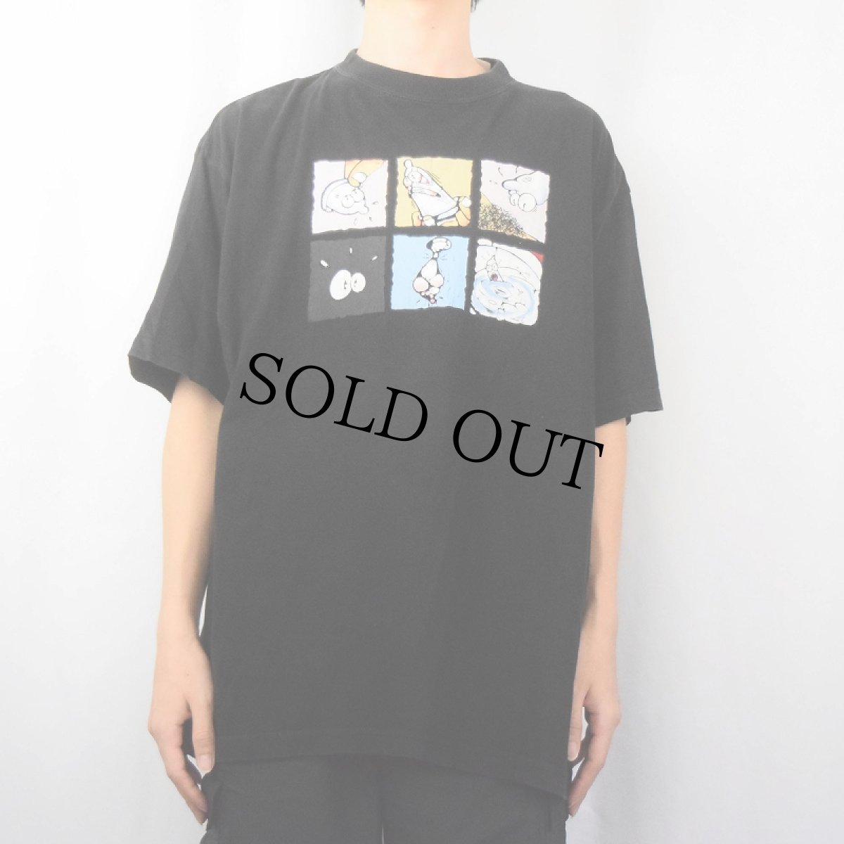 画像2: MOTION シュールイラスト エロTシャツ BLACK XL (2)