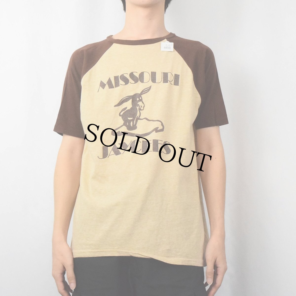 画像2: 70〜80's "MISSPURI JAYCEES" ロバプリントラグランTシャツ (2)