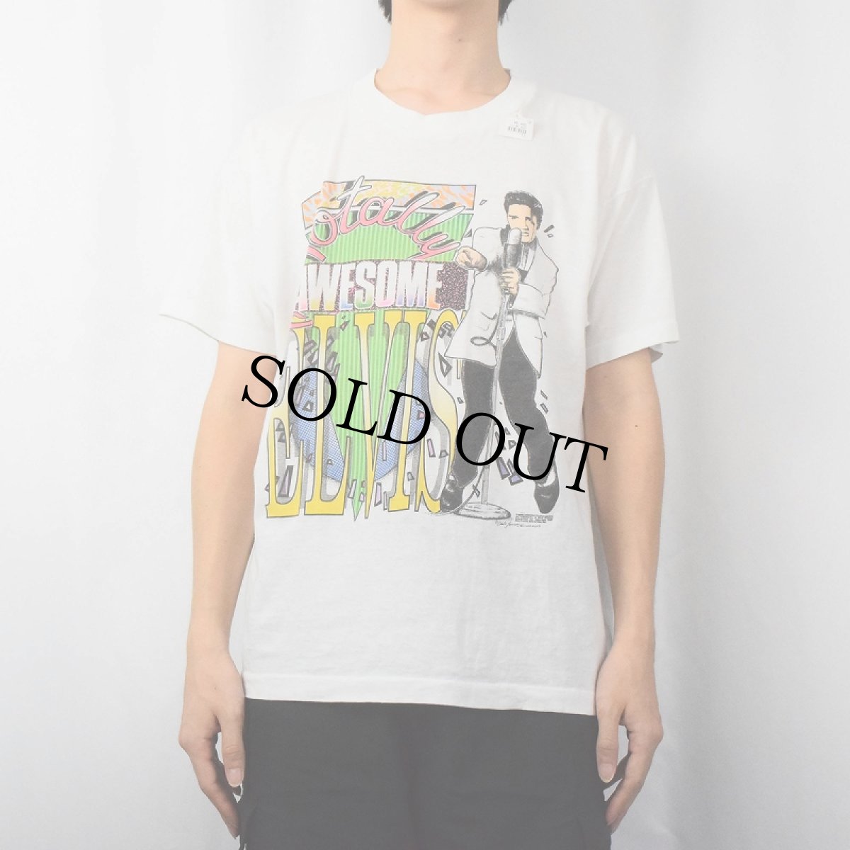 画像2: 80's Elvis Presley USA製 ミュージシャンプリントTシャツ XL (2)