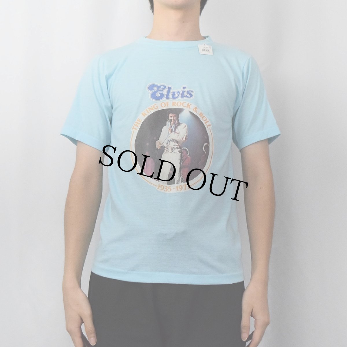 画像2: 70's Elvis Presley ミュージシャン追悼プリントTシャツ (2)