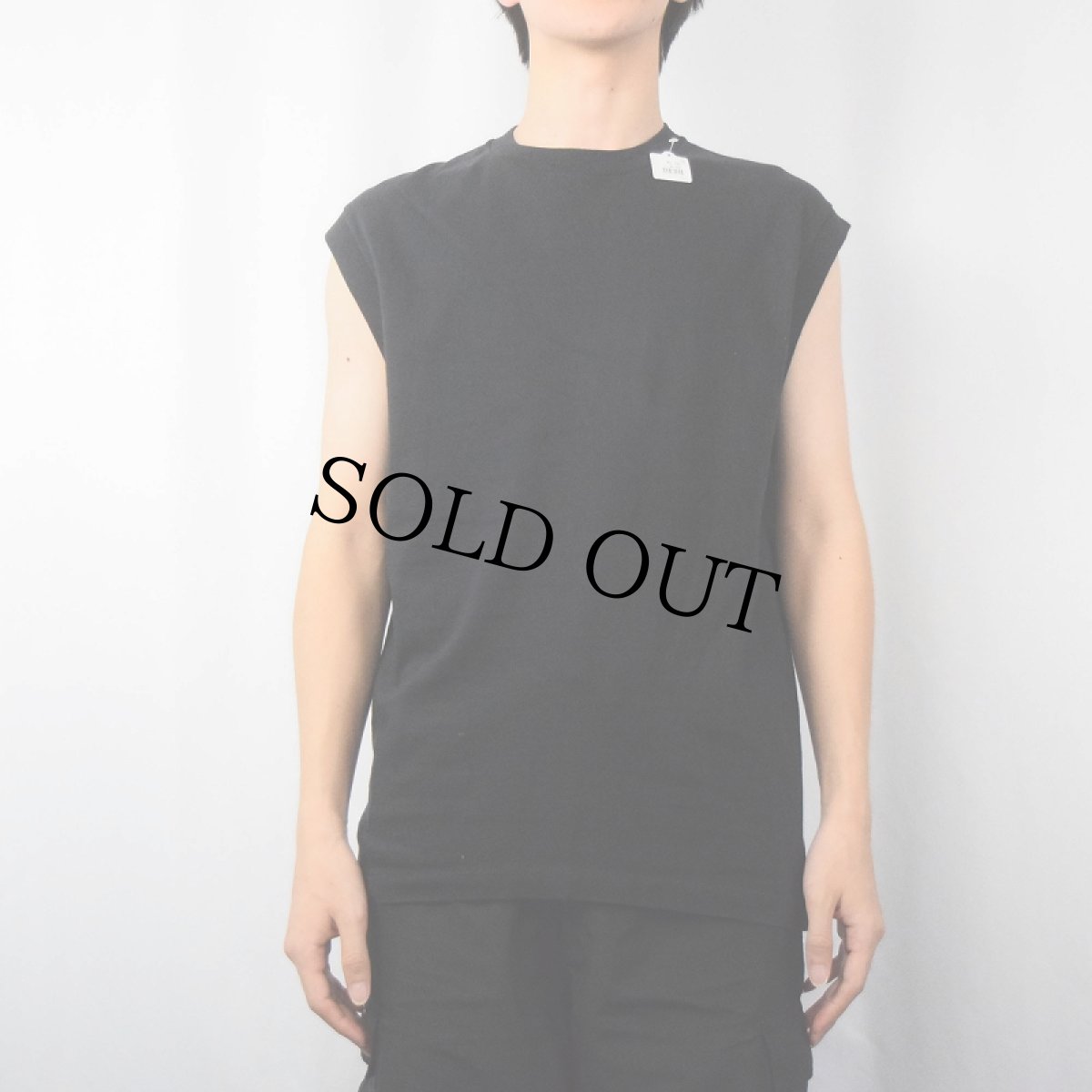 画像2: 70〜80's JC Penney 無地タンクトップ BLACK M (2)