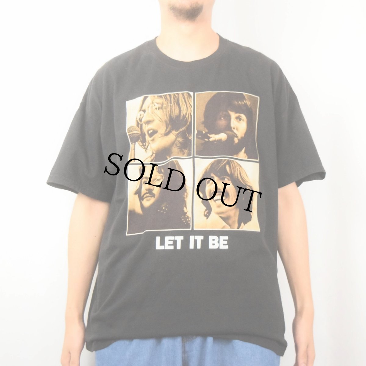 画像3: 2000's THE BEATLES "LET IT BE" ロックバンドプリントTシャツ BLACK 2XL (3)