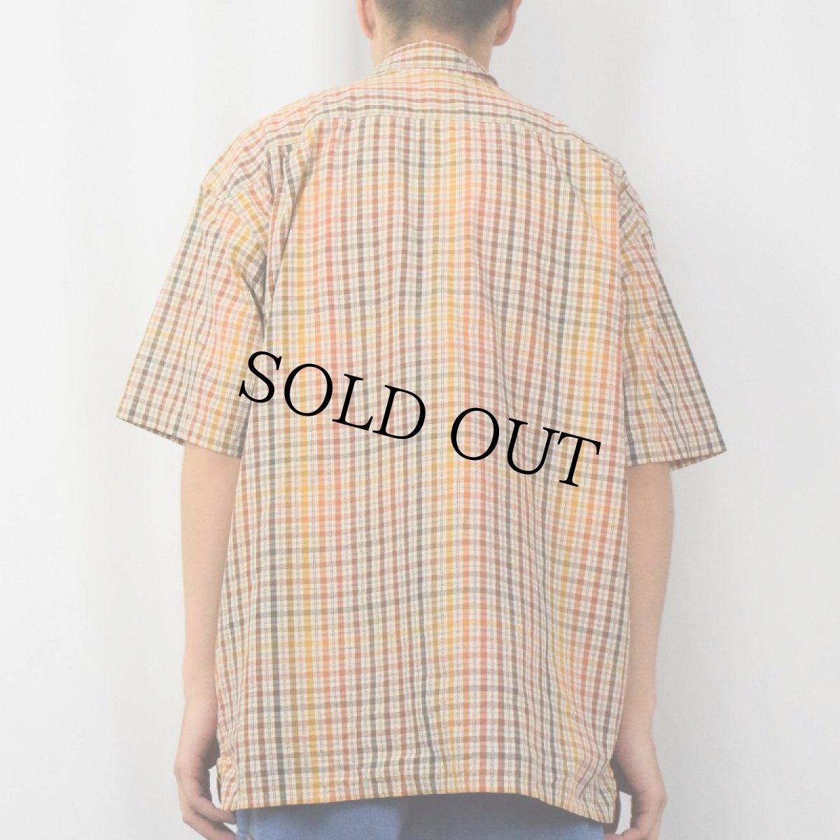 画像3: 2000's Patagonia チェック柄 シアサッカーシャツ XL (3)