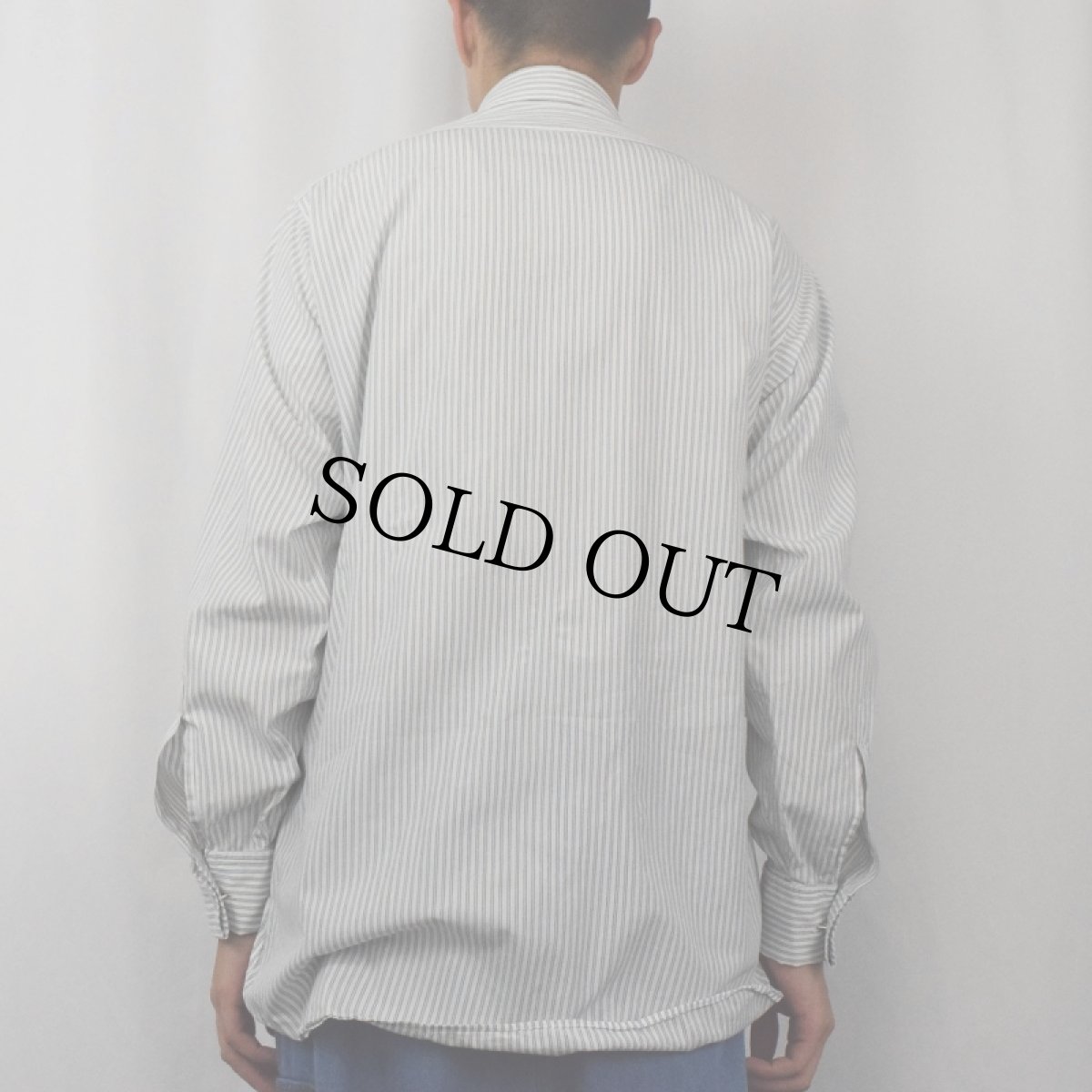 画像3: 60's Young-Quinlan ROTHSCHILD by Hathaway ボーダー柄 ダブルカフス コットンシャツ (3)