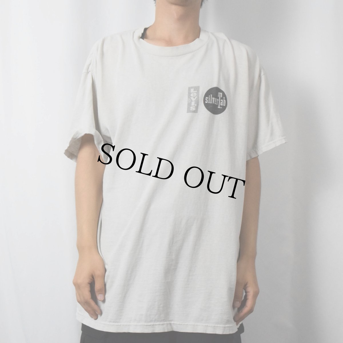 画像2: 2000's  Levi's SILVER TAB ロゴプリントTシャツ XL (2)