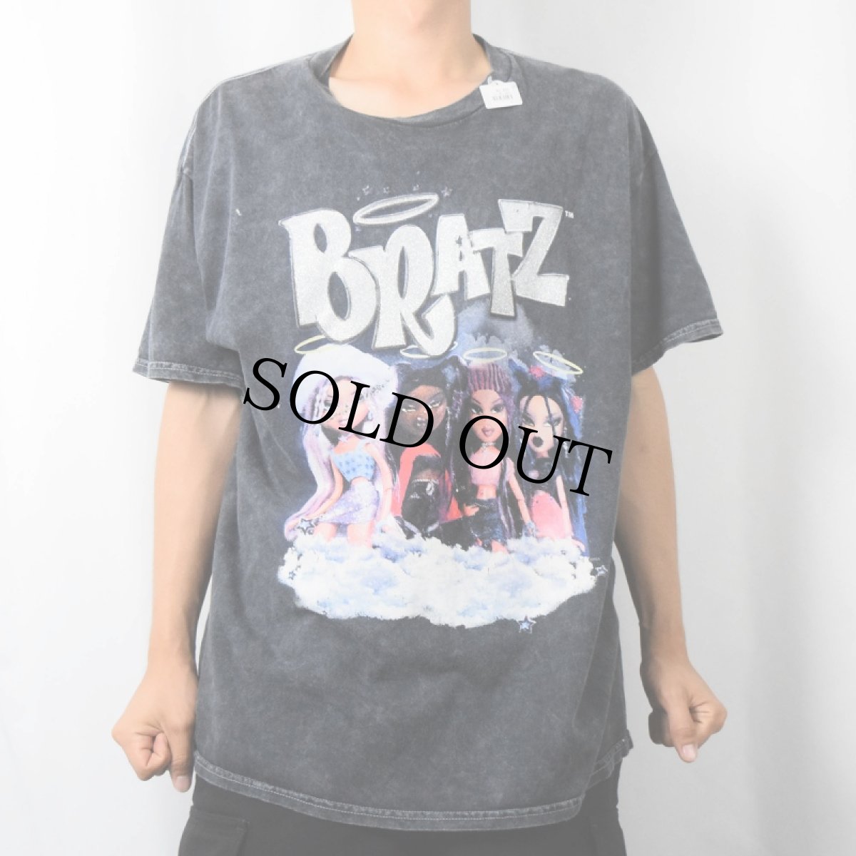 画像3: BRATZ ケミカルウォッシュ ラメプリントTシャツ XL (3)