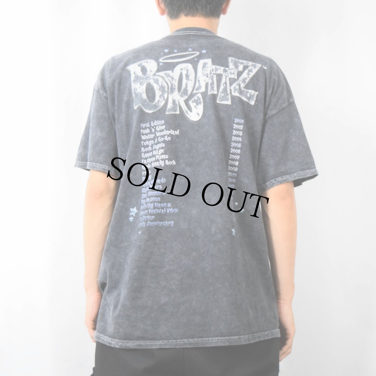 画像4: BRATZ ケミカルウォッシュ ラメプリントTシャツ XL (4)