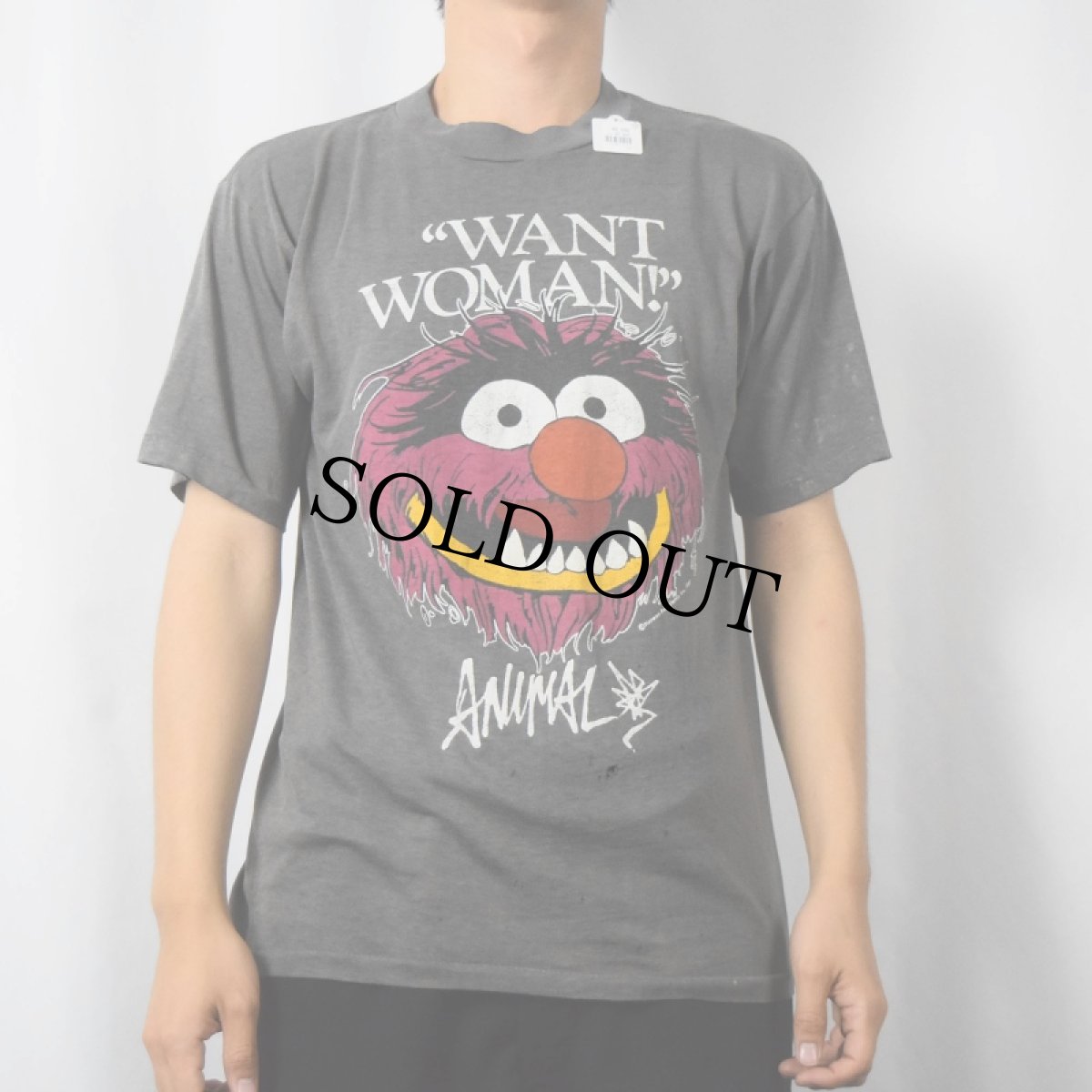画像2: 80's The MUPPETS ANIMAL "WANT WOMAN!" キャラクタープリントTシャツ (2)