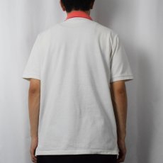 画像3: 80〜90's Yves Saint Laurent pour homme ロゴプリント 鹿の子ポロシャツ M (3)