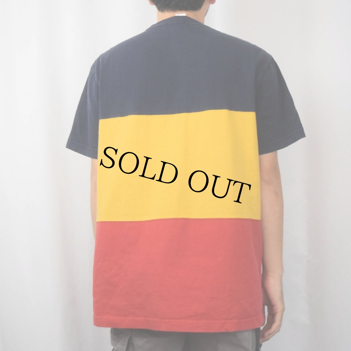 画像3: 90's J.CREW 切り替えデザイン ポケットTシャツ L (3)