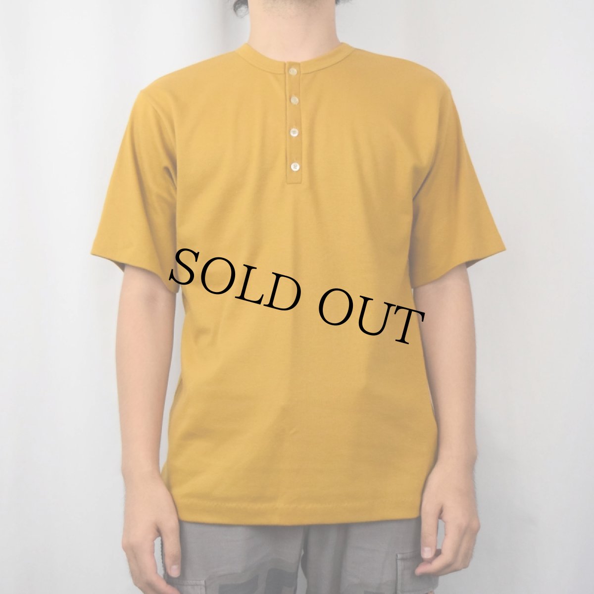 画像2: 70's TOWNCRAFT ヘンリーネックTシャツ XL (2)