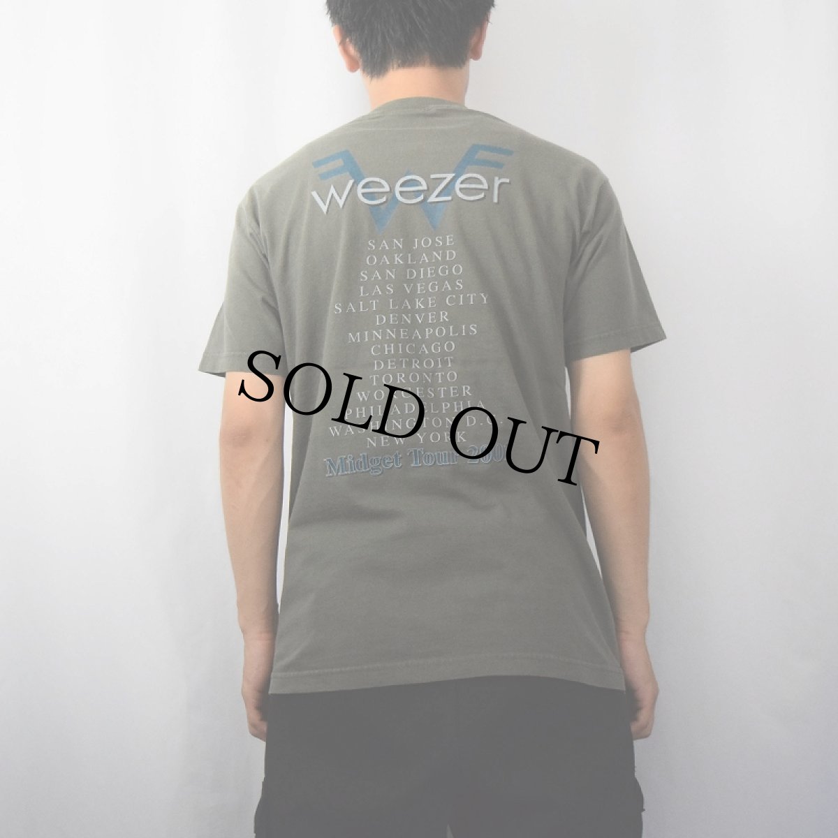 画像4: 2000's Weezer "Midget Tour 2001" オルタナティブロックバンドTシャツ M (4)