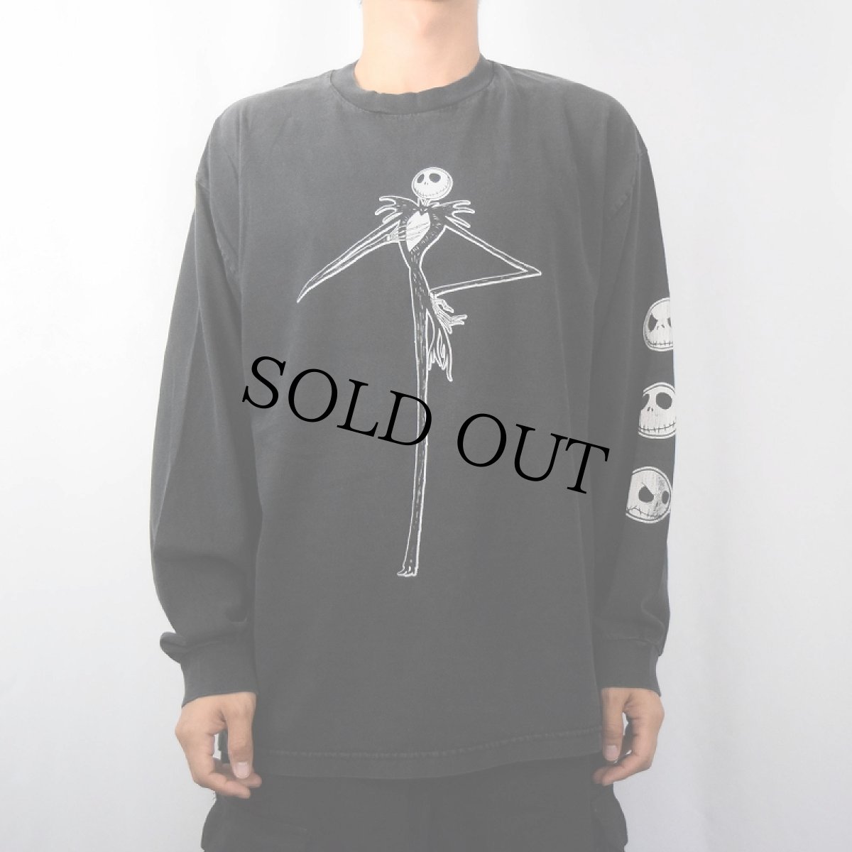 画像2: The Nightmare Before Christmas "Jack Skellington" キャラクタープリントロンT BLACK XL (2)