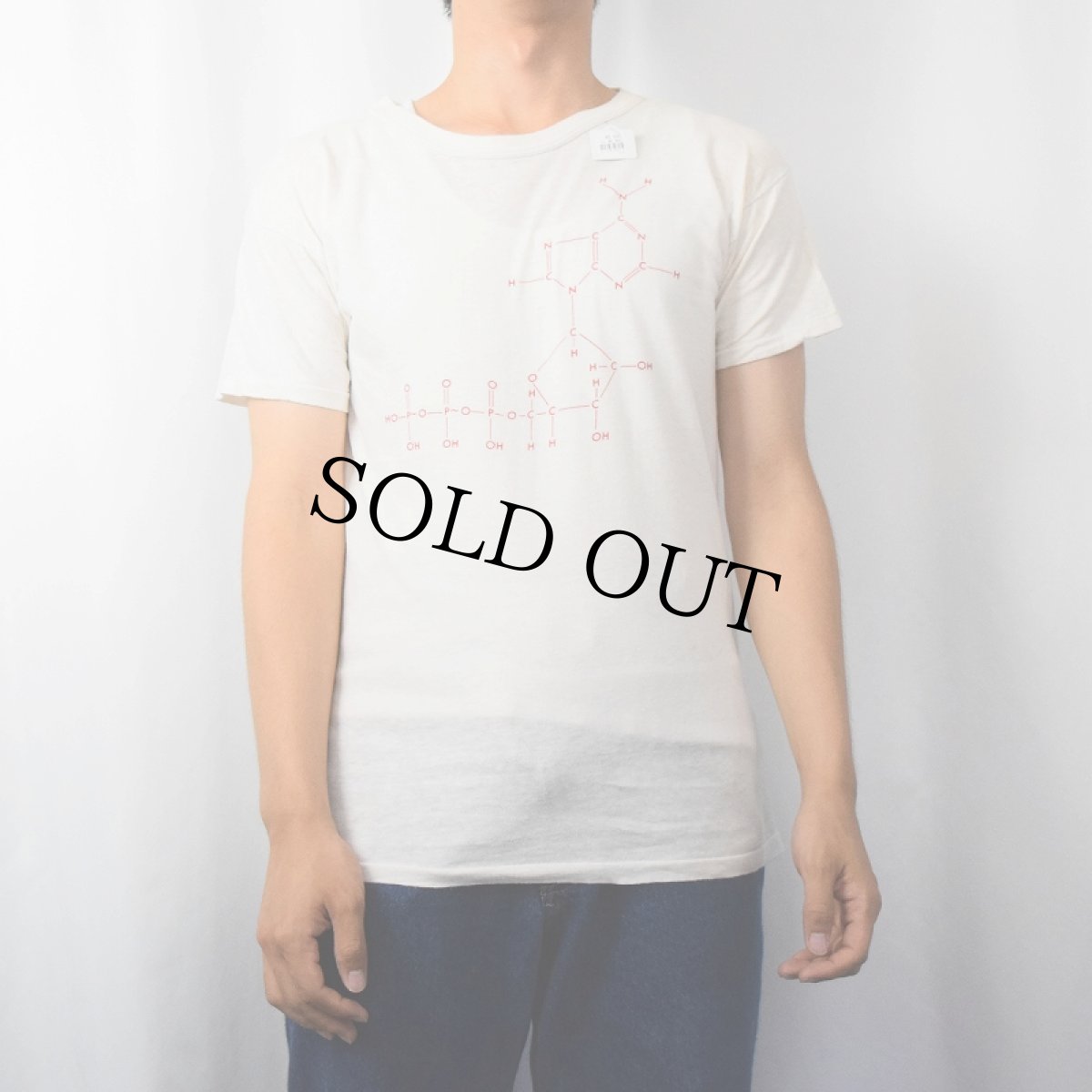 画像2: 70's〜 化学構造式プリントTシャツ M (2)