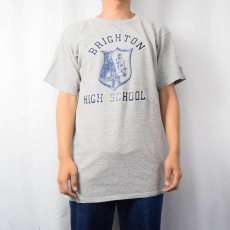 画像2: 【SALE】 80's Champion トリコタグ USA製 88/12 "BRIGHTON HIGH SCHOOL" プリントTシャツ L (2)
