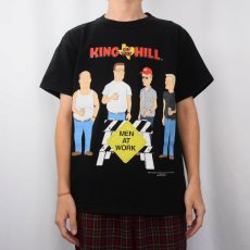 画像2: 【SALE】 90's〜 King of the Hill キャラクタープリントTシャツ BLACK M (2)