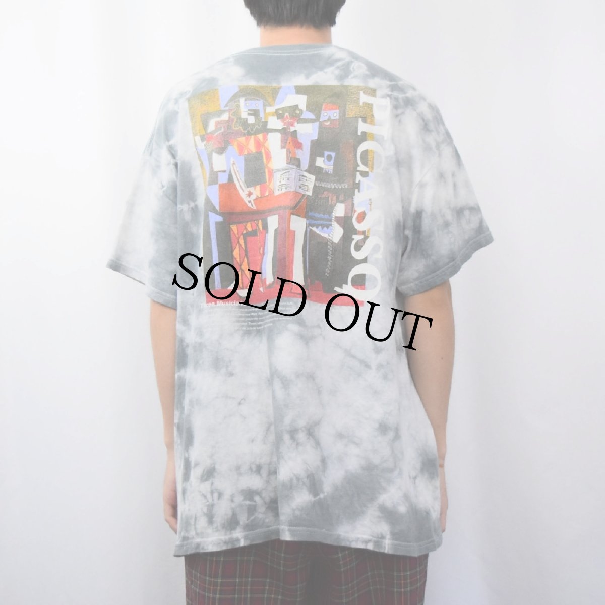 画像4: Picasso "Three Musicians" アートプリント タイダイTシャツ L (4)