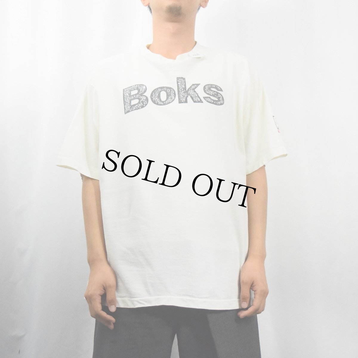 画像2: 【SALE】 90's Reebok BOKS ロゴプリントTシャツ (2)