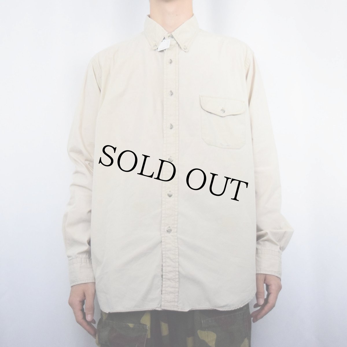 画像2: 80's ORVIS USA製 コットンボタンダウンシャツ (2)