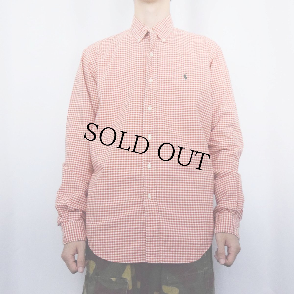 画像2: POLO Ralph Lauren "CLASSIC FIT" チェック柄 コットンボタンダウンシャツ M (2)