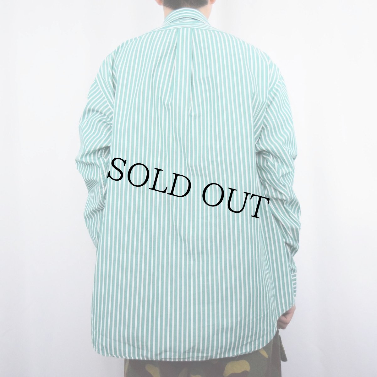 画像3: Ralph Lauren "BLAIRE" ストライプ柄 コットンシャツ L (3)