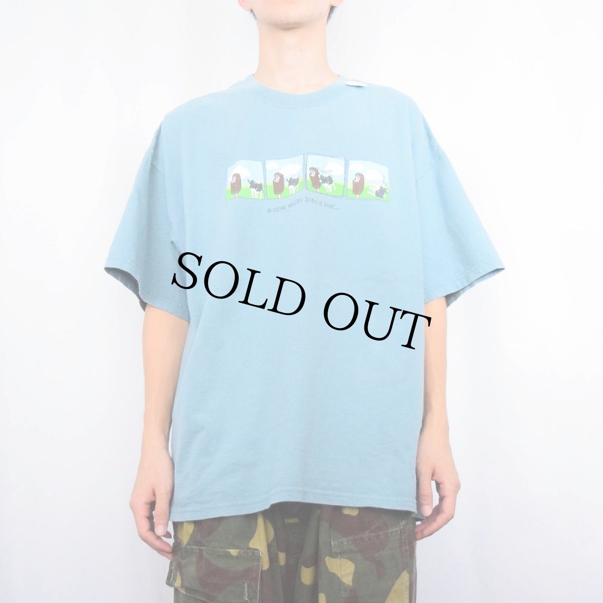 画像3: BEN&JERRY'S "a cow walks into a bar..." 企業プリントTシャツ XXL (3)