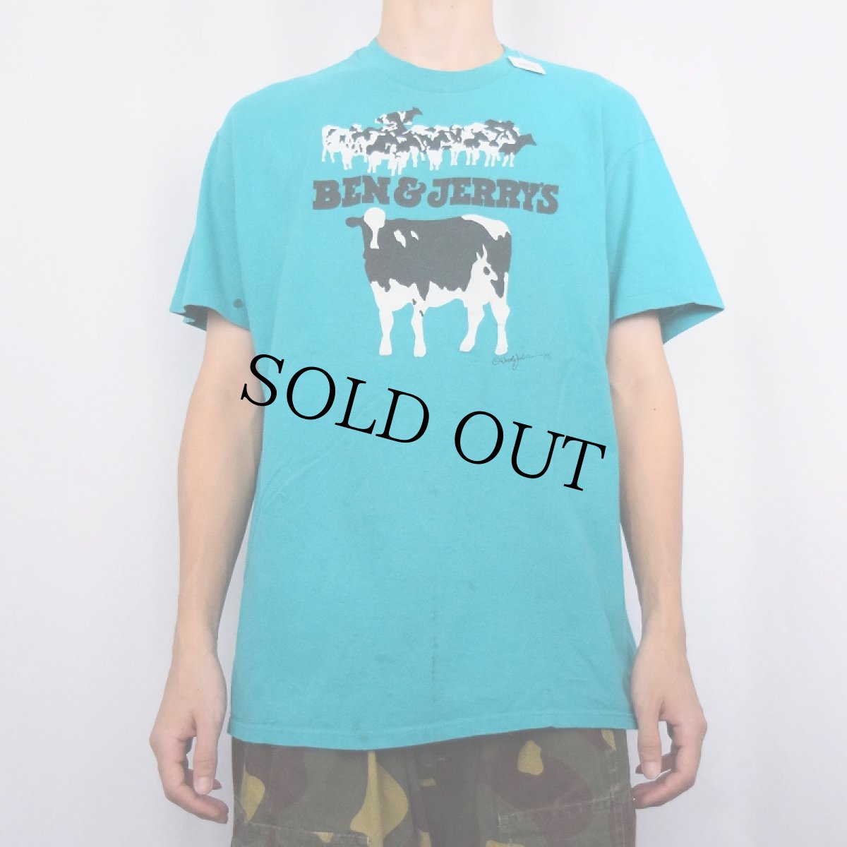 画像2: 80's BEN&JERRY'S USA製 "Woody Jackson" 企業プリントTシャツ XL (2)