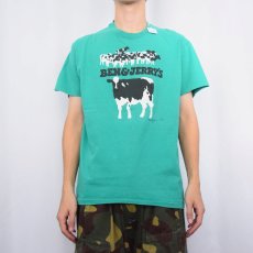 画像2: 【SALE】 80's BEN&JERRY'S USA製 "Woody Jackson" 企業プリントTシャツ L (2)