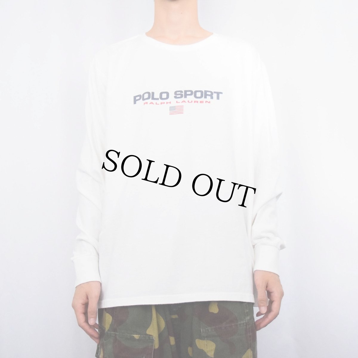 画像2: 90's POLO SPORT Ralph Lauren ロゴプリントロンT L (2)