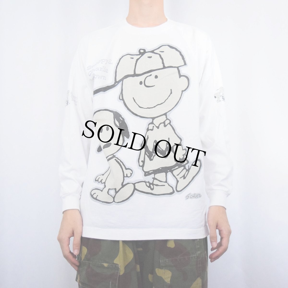 画像2: SNOOPY & Charlie Brown キャラクタープリントロンT (2)