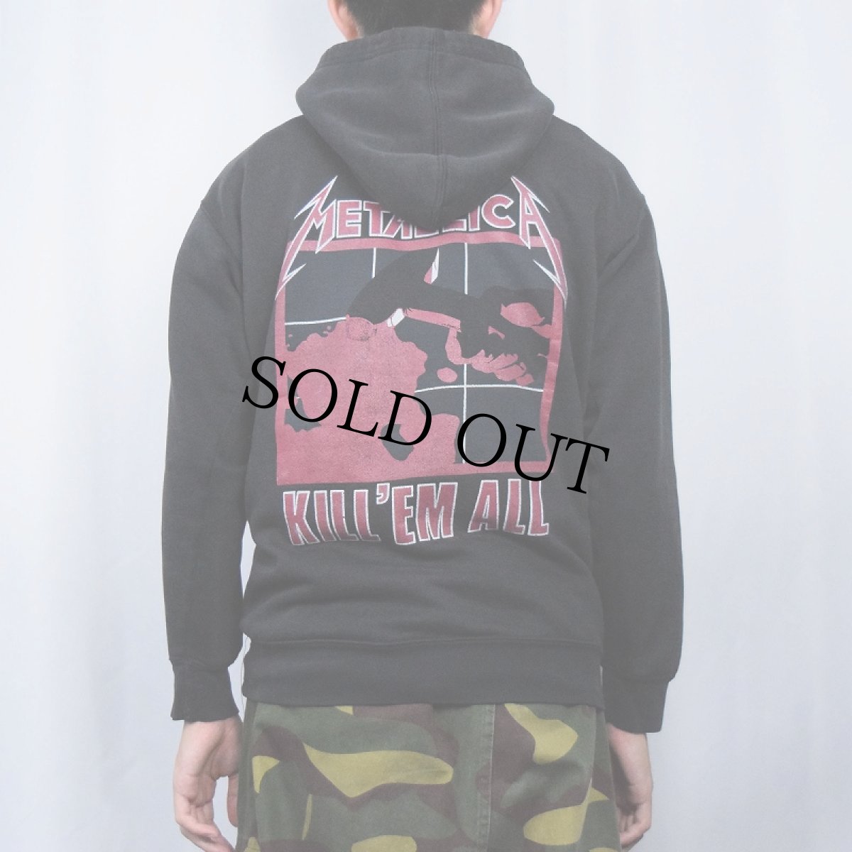 画像4: 【SALE】 2003 METALLICA "KILL'EM ALL" ロックバンドスウェットフーディー BLACK M (4)