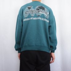 画像4: 【SALE】 90's USA製 "enviro-tech international" テック企業プリントスウェット XL (4)