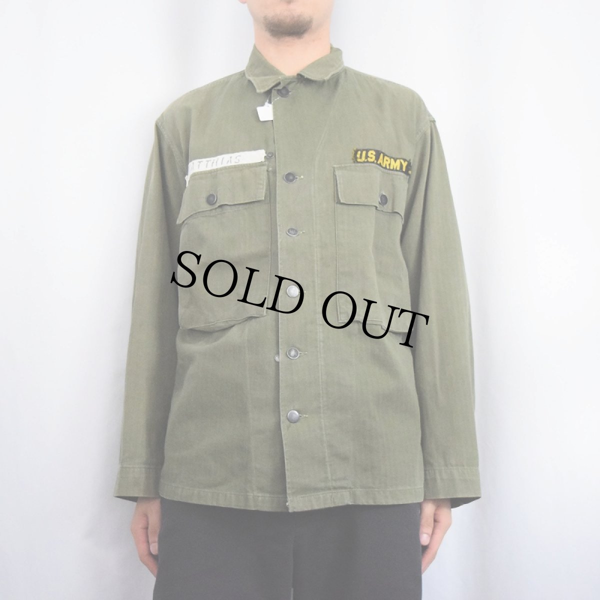 画像2: 40's U.S.ARMY M-43 HBTジャケット (2)