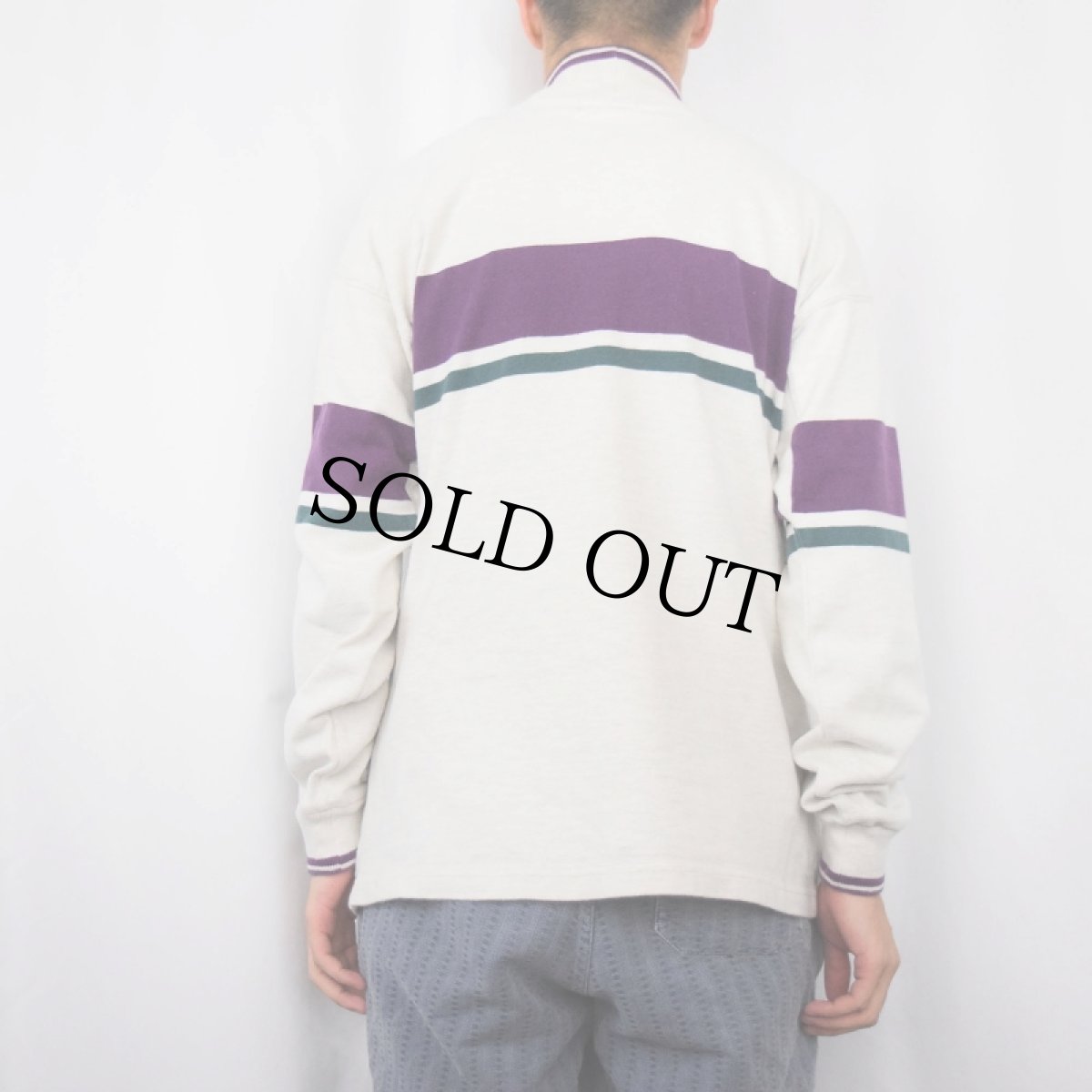 画像3: 80's L.L.Bean USA製 モックネック ヘビーウェイトロンT M (3)