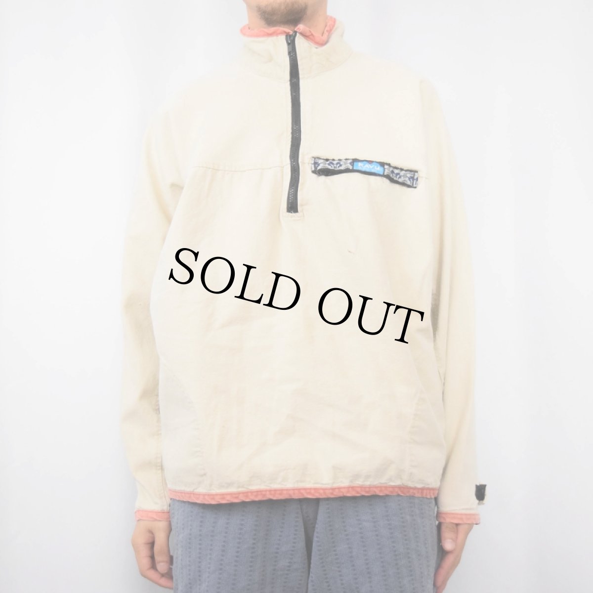 画像2: KAVU USA製 コットンダックプルオーバージャケット XL (2)